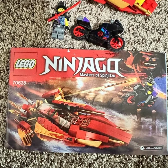 Lego Ninjago Katana V11 Red and Black Building Set with Ninja Vehicles